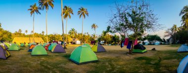 Kamp sitesi Tayrona Milli Parkı, Kolombiya