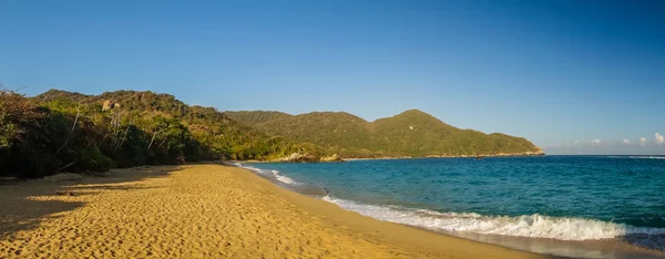 Panorama view of the beach inTayrona National Park, Colombia — Stock Photo, Image