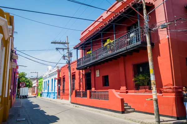 Historic center in Santa Marta, caribbean city, Colombia — Stock Photo, Image