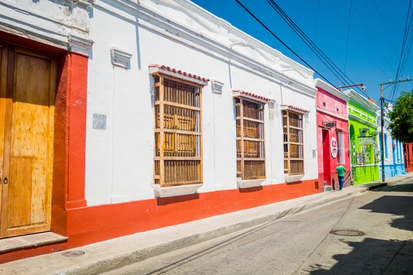 Centro histórico en Santa Marta, ciudad caribeña, Colombia —  Fotos de Stock