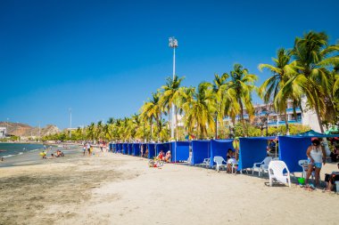 Güzel bir plaj Santa Marta, Kolombiya