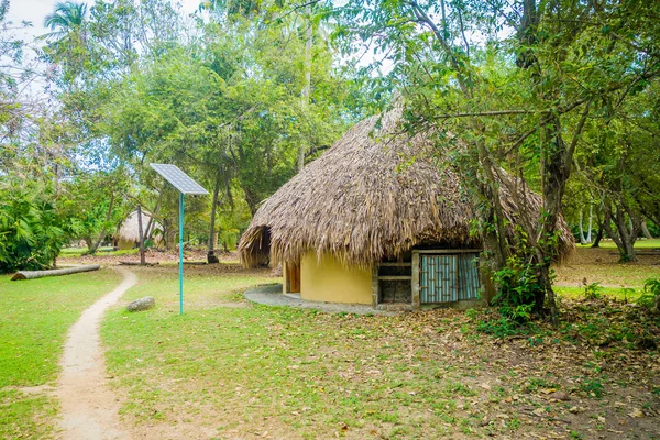 Bungalow with solar panel in Tayrona Natural National Park, Colombia — Stok fotoğraf