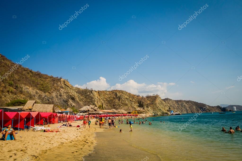 Beautful view of Playa Blanca beach in Santa Marta, Colombia – Stock ...