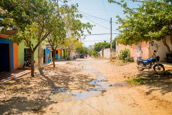 Δρόμους στην παραλία πόλη του Tanganga, Σάντα Μάρτα, Κολομβία — Φωτογραφία Αρχείου