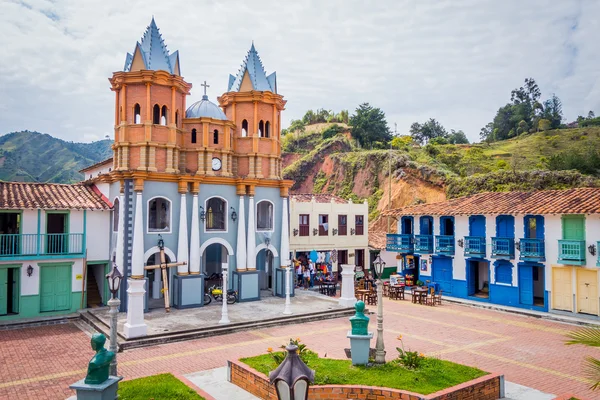 Bella città vecchia replica, Guatape, Colombia — Foto Stock