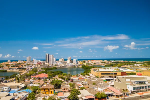 Bela vista aérea de Cartagena, Colômbia — Fotografia de Stock