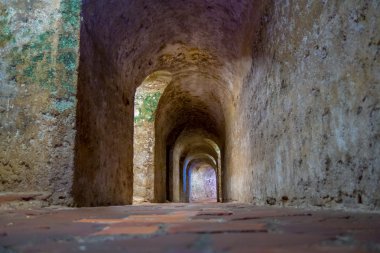 Castillo San Felipe Barajas, etkileyici kale Lazaro Hill'de, Cartagena de Indias, Kolombiya yer alan