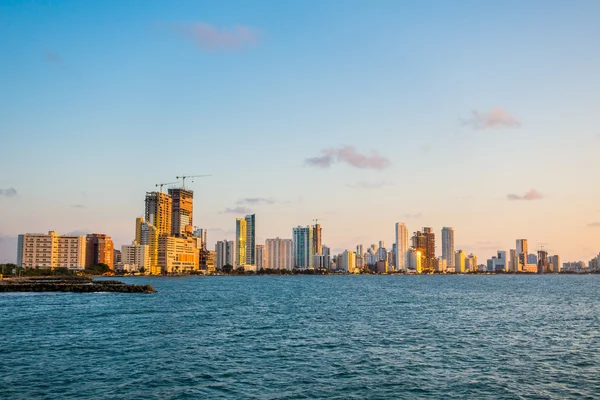 Beautiful view of Cartagena behind the ocean, Colombia — Stock Photo, Image