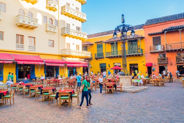 Hermosas calles en Cartagena, Colombia — Foto de Stock