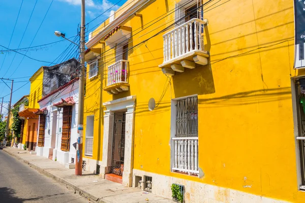 Cartagena, Kolombiya güzel sokaklar — Stok fotoğraf