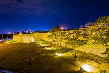 Tarihi merkez, Cartagena, Kolombiya çevreleyen müstahkem duvar