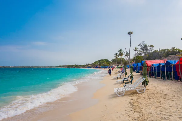Beautiful Playa Blanca or White beach close to Cartagena, Colombia — Stock Photo, Image