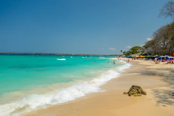Gyönyörű Playa Blanca vagy fehér strand Cartagena, Kolumbia — Stock Fotó