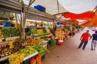 Willemstad Curacao - 2 Kasım 2015 - yüzen balık pazarı Willemstad, Curacao, Caribbean