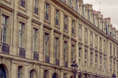 Ayrıntı zarif bina mimari Paris, Fransa