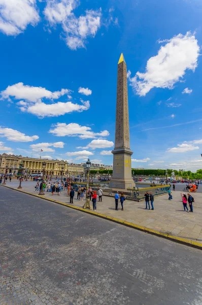 Gyönyörű kilátás nyílik a Place de la Concorde, Párizs Franciaország — Stock Fotó