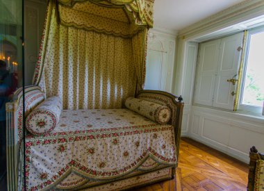 Zarif iç mekanları Le Petit Trianon palace Versailles, Paris, Fransa