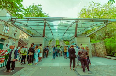 Montmartre foniküler, Paris, Fransa