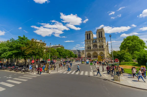 Notre Dame Cathedral, Párizs, Franciaország — Stock Fotó