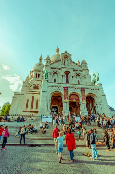 Basílica do Sagrado Coração, Sacre Coeur em Montmartre, Paris, França — Fotografia de Stock