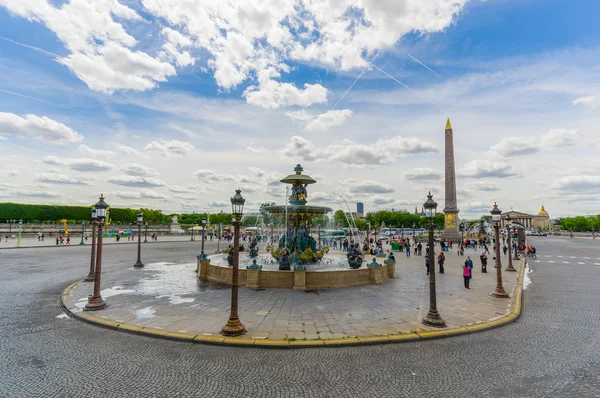 Piękny widok na Place de la Concorde, Paryż Francja — Zdjęcie stockowe