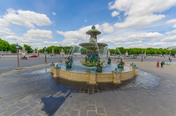 Gyönyörű kilátás nyílik a Place de la Concorde, Párizs Franciaország — Stock Fotó