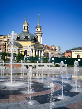 Çeşme Kiev içinde Poshtova Ploshcha (mesaj kare) üzerinde