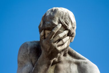 Cain heykel Tuileries bahçesinde Paris