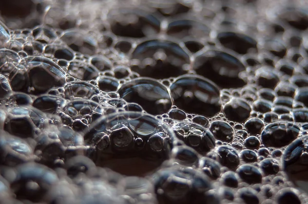 Una Gota Agua Negra Fondo Abstracto — Foto de Stock