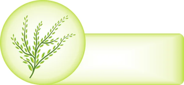 Bandeira ecológica verde - ilustração de estoque — Vetor de Stock