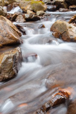 Bir dağ nehir üzerinde bir şelale