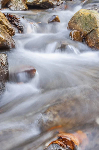 A waterfall on a mountain river Stock Image