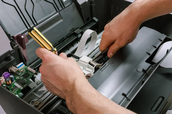 Maintenance and repair of the printer — Stock Photo, Image