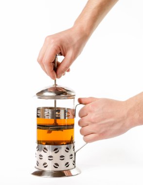 El çekme Fransız basınında izole çay yapmak için 