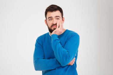 İşadamı rahatlatıcı izole