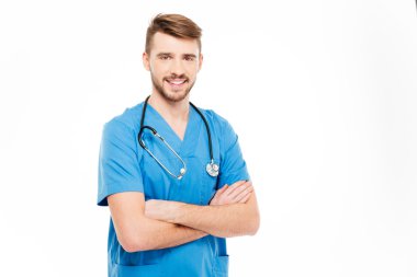 gülümseyen erkek doktor