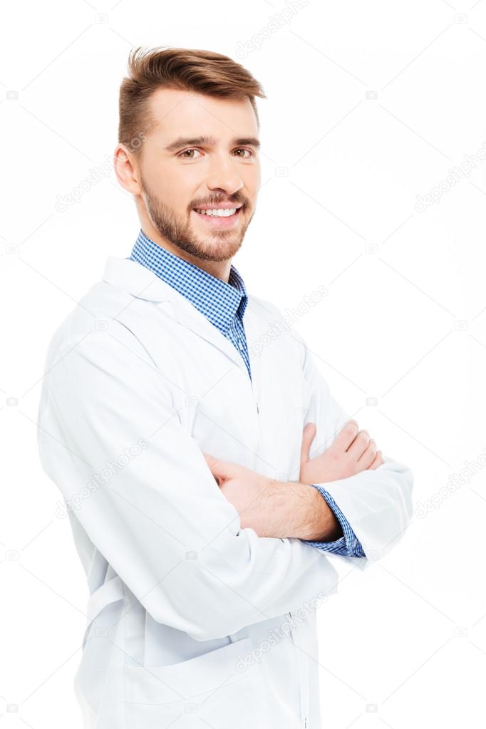 Happy male doctor