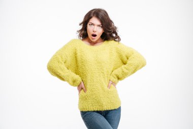 öfkeli kadın izole