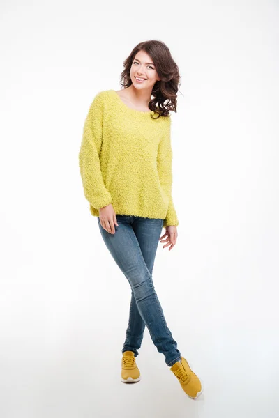 Full length portrait of a smiling woman — Stock Photo, Image