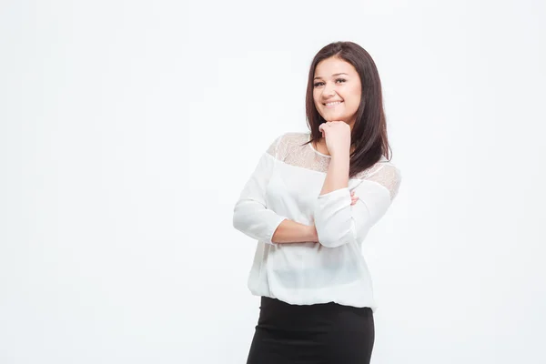 Jovem mulher de negócios sorridente — Fotografia de Stock