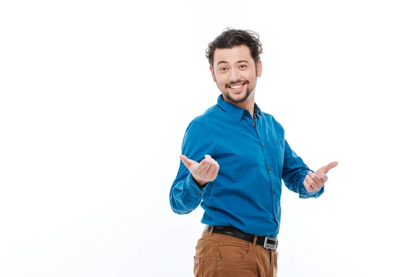 Happy casual man looking at camera — Stock Photo, Image