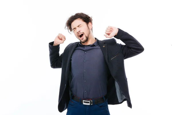 Young businessman yawning — Stock Photo, Image