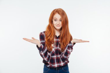 Boşaltmak avucunda tutan mutlu kadın