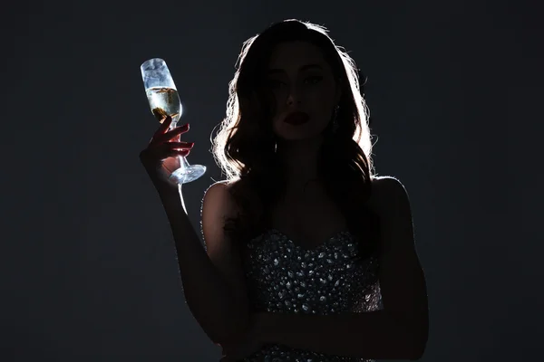 Woman holding glass with cocktail Stock Image
