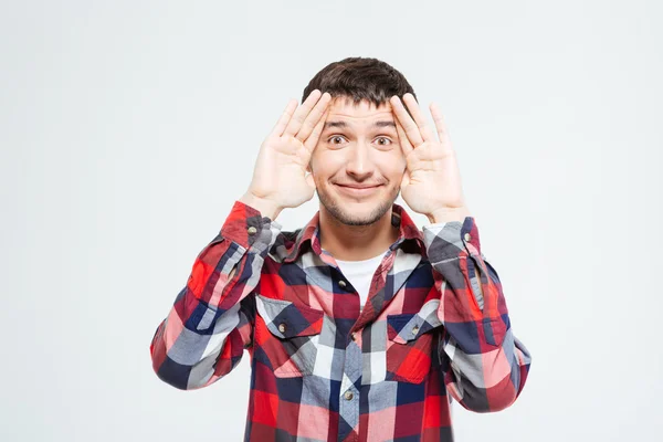 Funny man looking at camera — Stock Photo, Image