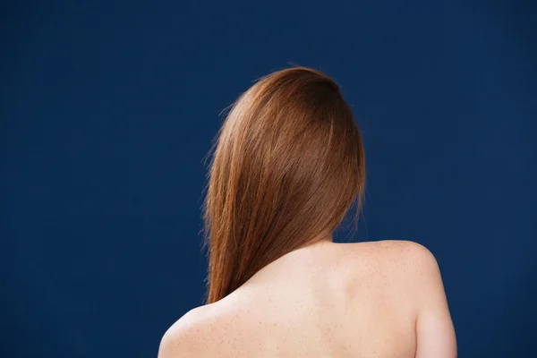Rückseite Porträt einer Frau — Stockfoto