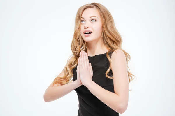 Young woman praying — Stock Photo, Image