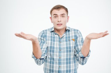 Copuspace her iki avucunda tutan karışık yakışıklı genç