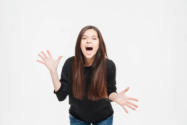 Junge Frau schreit — Stockfoto