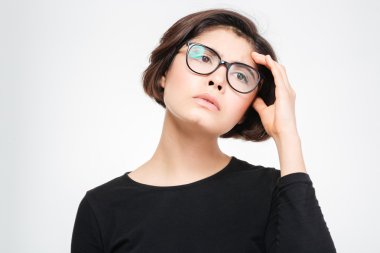 dalgın kadın uzağa arıyorsunuz